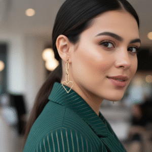 Aretes asimétricos corazón